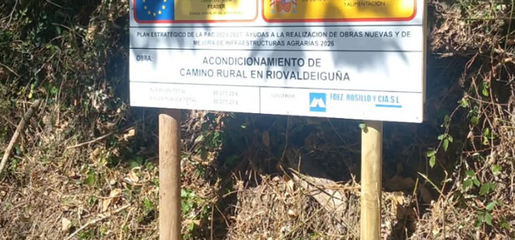 Acondicionamiento de camino rural en Riovaldeiguña